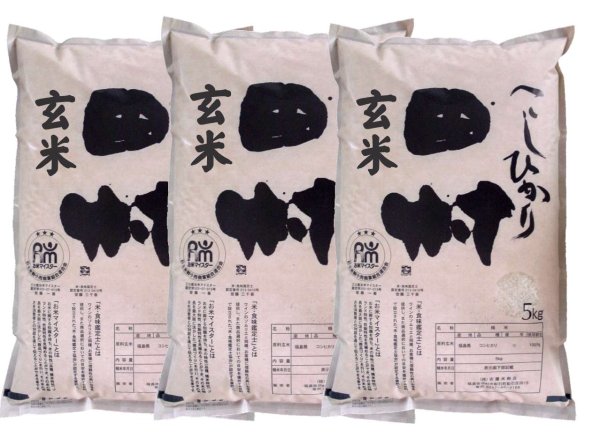 画像1: 【玄米】福島県【令和6年産】『匠の米・田村コシヒカリ』15kg(5kg×3袋)[石抜き処理済]　●送料無料(北海道・九州・沖縄を除く)