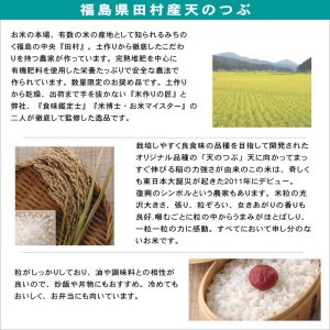 画像5: 【無洗米】令和7年産・福島県田村産 天のつぶ25kg(5kg×5袋) ●送料無料(北海道・九州・沖縄を除く)
