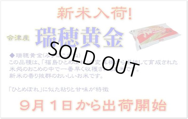 画像1: 新米入荷【令和6年産】瑞穂黄金(みずほこがね)5kg (1)