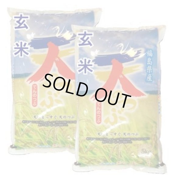 画像1: 【玄米】令和6年産　福島県産　天のつぶ 　10kg 5kg×2袋）　[石抜き処理済]　●送料無料(北海道・九州・沖縄を除く) (1)